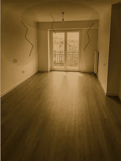 peinture airless avant murs abîmés et nettoyage logement 68